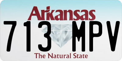 AR license plate 713MPV