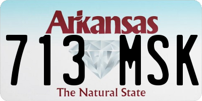 AR license plate 713MSK