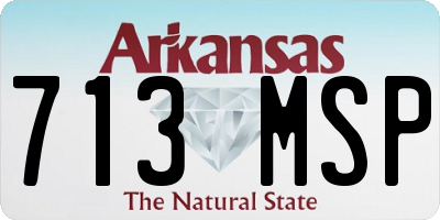 AR license plate 713MSP