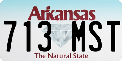 AR license plate 713MST