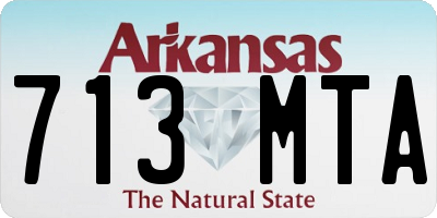 AR license plate 713MTA
