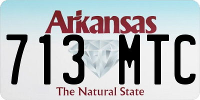 AR license plate 713MTC