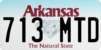AR license plate 713MTD