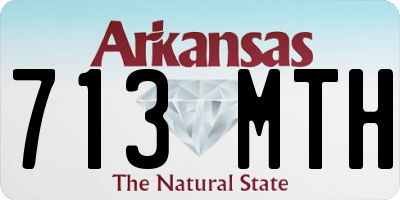 AR license plate 713MTH