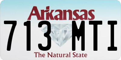 AR license plate 713MTI