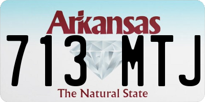 AR license plate 713MTJ