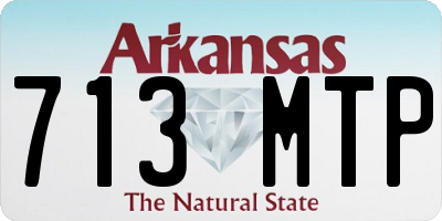 AR license plate 713MTP