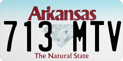 AR license plate 713MTV