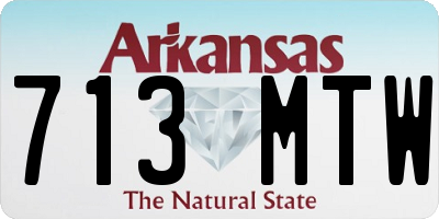 AR license plate 713MTW