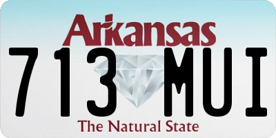 AR license plate 713MUI