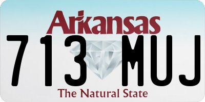 AR license plate 713MUJ