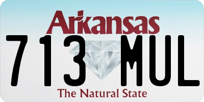AR license plate 713MUL