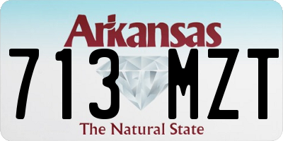 AR license plate 713MZT