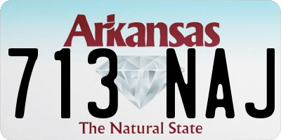 AR license plate 713NAJ
