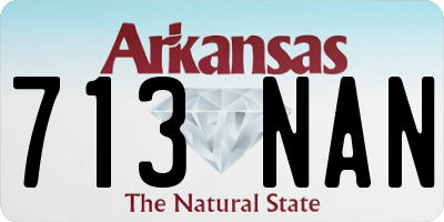 AR license plate 713NAN