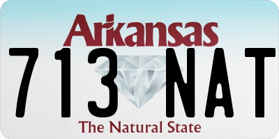 AR license plate 713NAT