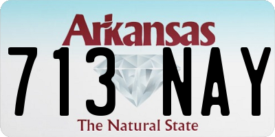 AR license plate 713NAY
