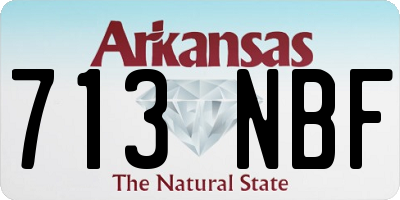 AR license plate 713NBF