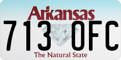 AR license plate 713OFC