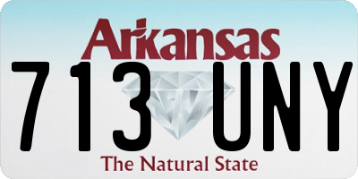 AR license plate 713UNY