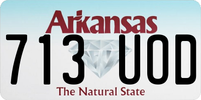 AR license plate 713UOD