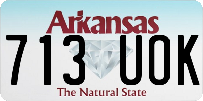AR license plate 713UOK