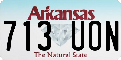 AR license plate 713UON