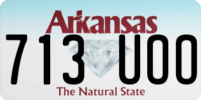 AR license plate 713UOO