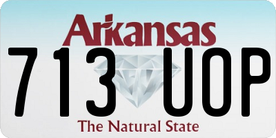 AR license plate 713UOP