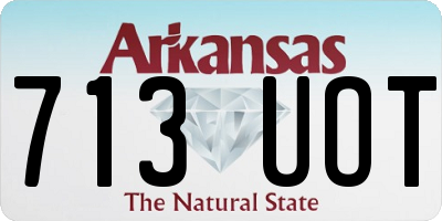 AR license plate 713UOT