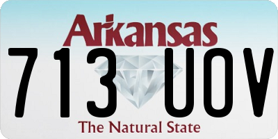 AR license plate 713UOV
