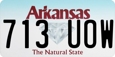AR license plate 713UOW