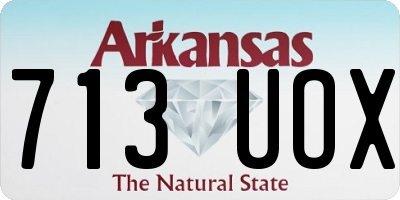 AR license plate 713UOX