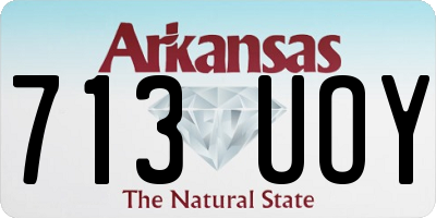AR license plate 713UOY