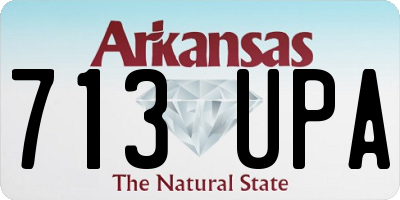 AR license plate 713UPA