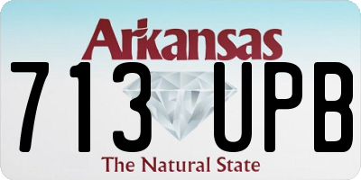 AR license plate 713UPB