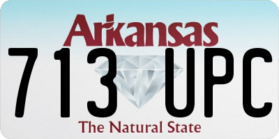 AR license plate 713UPC