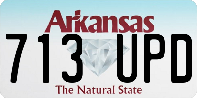 AR license plate 713UPD