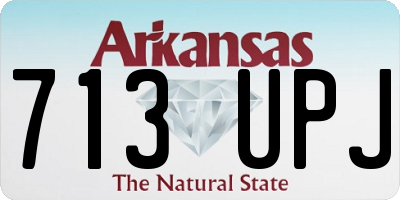 AR license plate 713UPJ