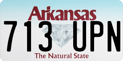 AR license plate 713UPN