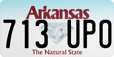 AR license plate 713UPO