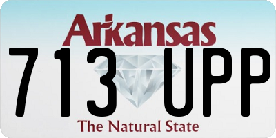 AR license plate 713UPP