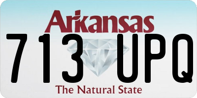 AR license plate 713UPQ