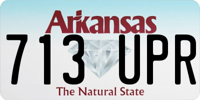 AR license plate 713UPR