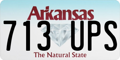 AR license plate 713UPS