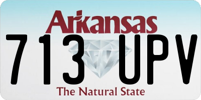 AR license plate 713UPV