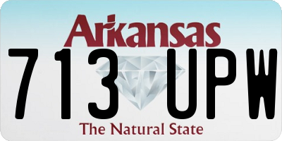 AR license plate 713UPW
