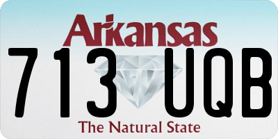 AR license plate 713UQB