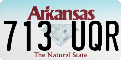 AR license plate 713UQR
