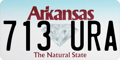 AR license plate 713URA